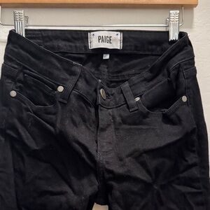 PAIGE Skinny Peg Black Jeans